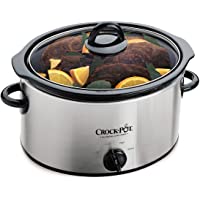 Crock-Pot - Olla eléctrica de cocción lenta- capacidad de 3-5 l- color plateado